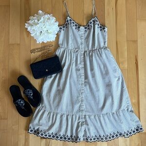 MADEWELL JARDIN Embroidered Midi Dress